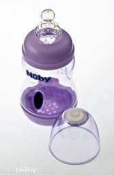 Термочувствительная бутылочка Nuby со стандартным горлом, съемное вент. дно, соска сменный поток, 150 мл, 0+