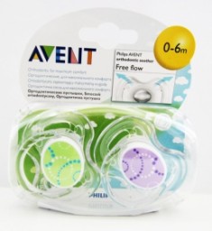 Avent Пустышка силиконовая FreeFlow Design 0-6 мес